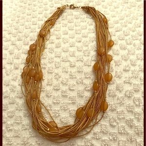 Gold and Amber Necklace
